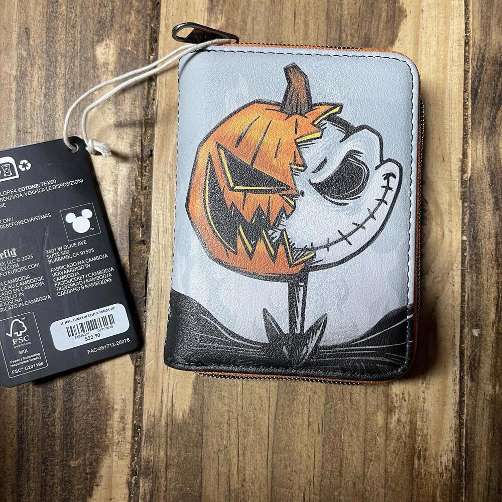 Loungefly The Nightmare Before Christmas Pumpkin King Friends Mini Zipper Wallet